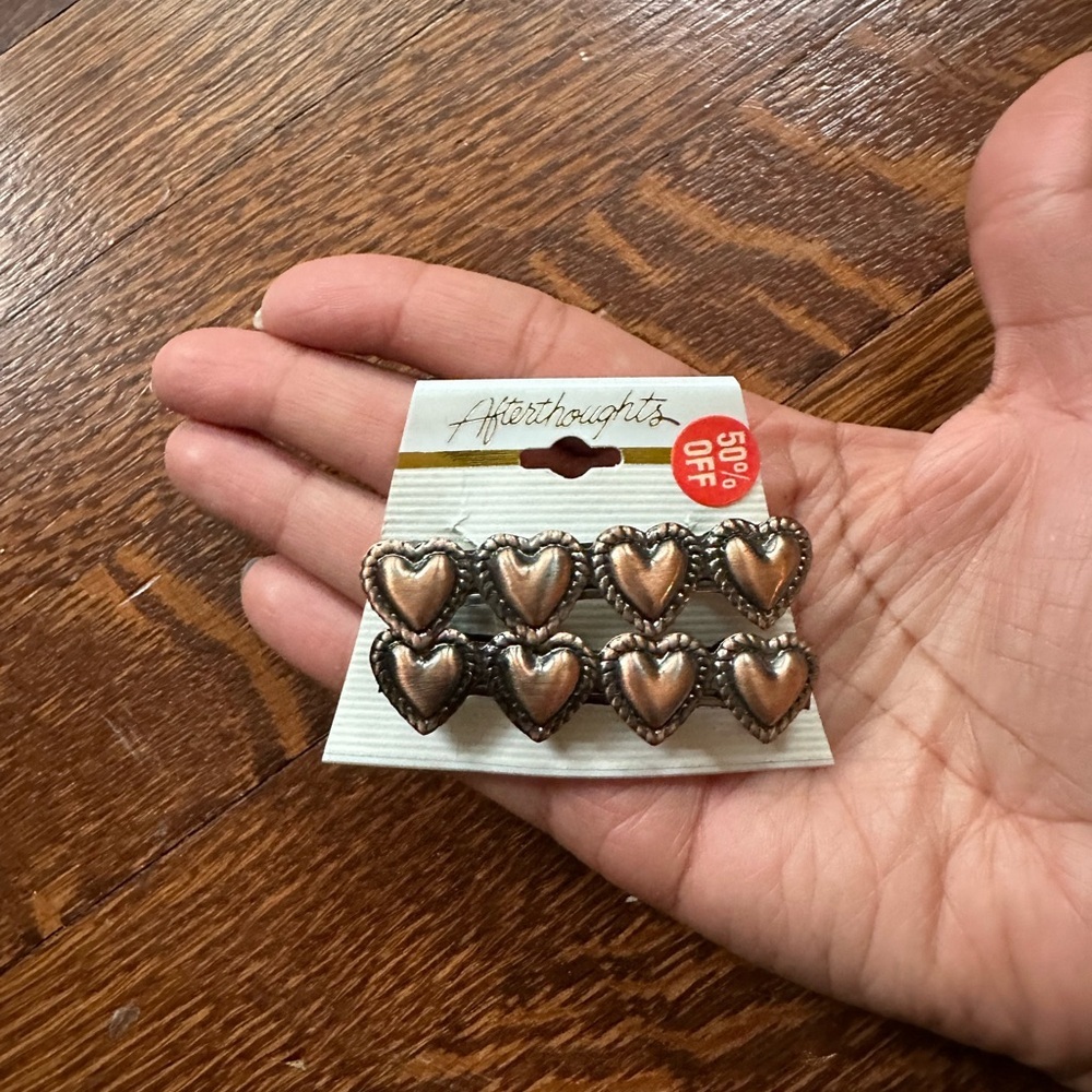 Vintage Afterthoughts 2 Heart Hair Clips – 90s Mall Nostalgia